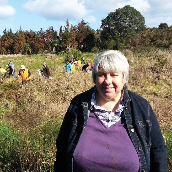 Lady at a tree planting