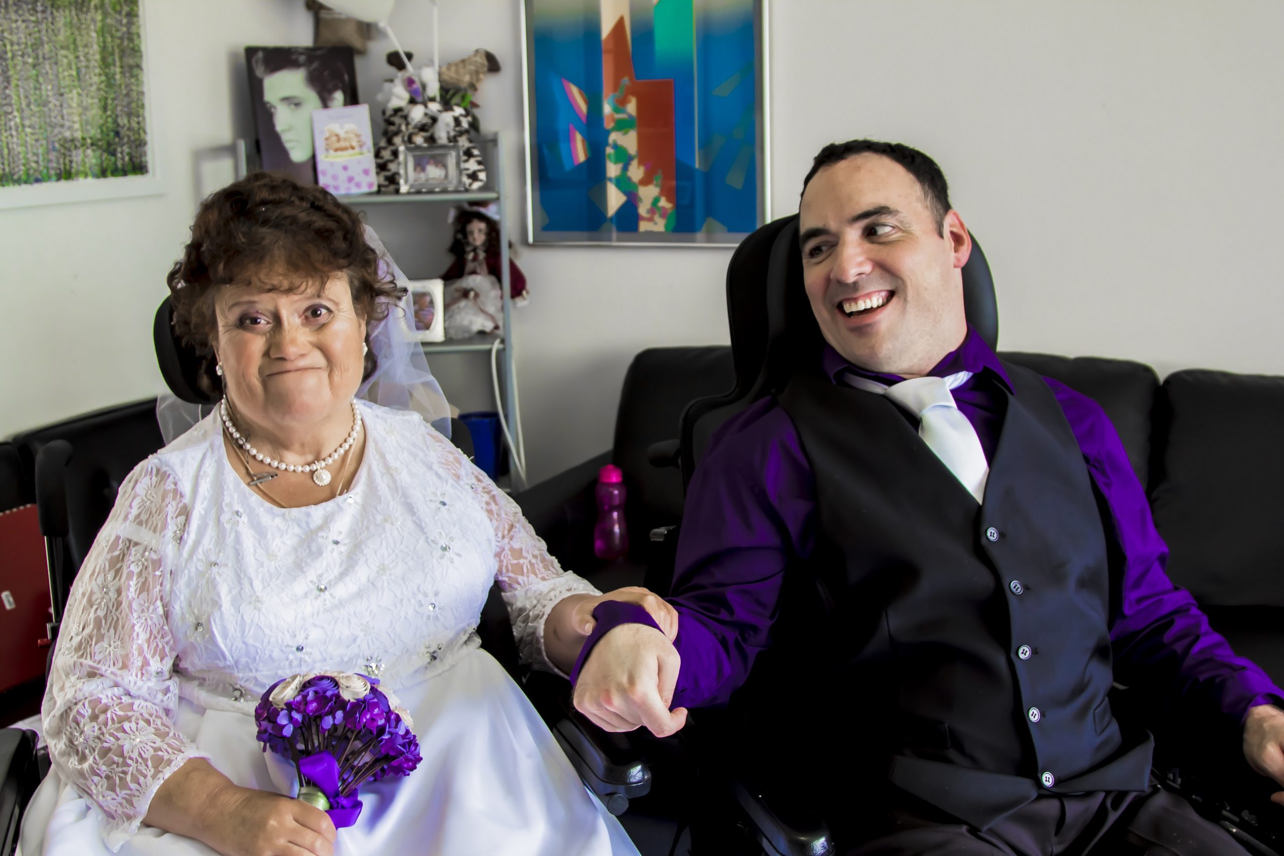 A couple getting married