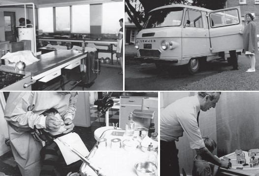 A collage of images from Spectrum Care's History