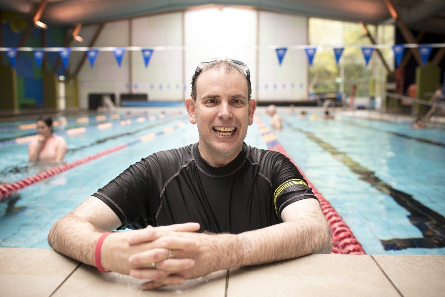 Man in a swimming pool