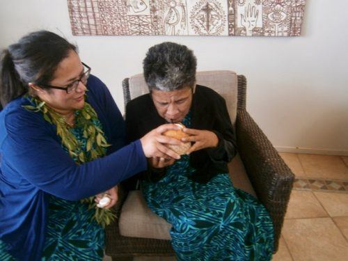 A lady supporting another